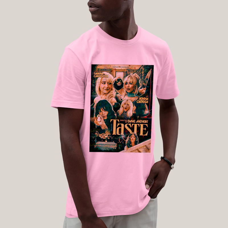 Camiseta Algodão Unissex T shirt Sabrina Carpenter & Jenna Ortega Taste