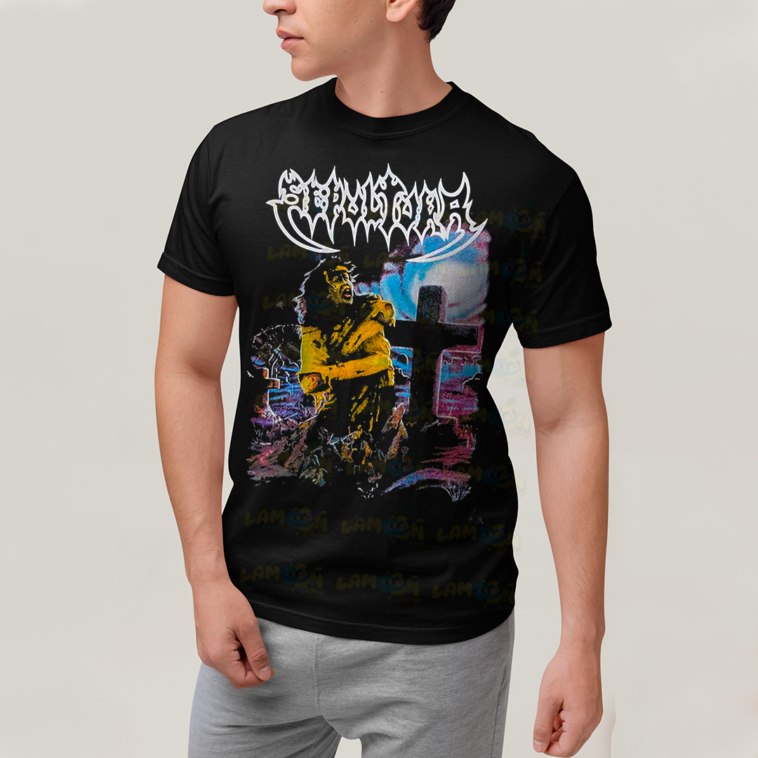 Camiseta Algodão Unissex T shirt Sepultura Arise banda de rock