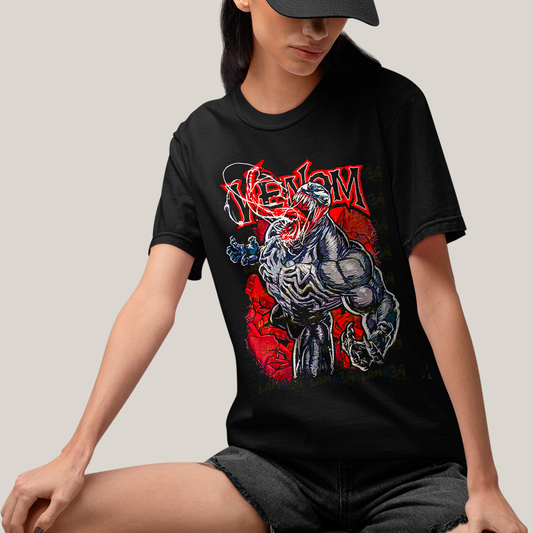 Camiseta Algodão Unissex T shirt Graphic Tee Venom Quadrinhos Marvel Homem Aranha