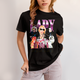Camiseta Algodão Unissex T shirt Graphic Tee Lady Gaga Purple