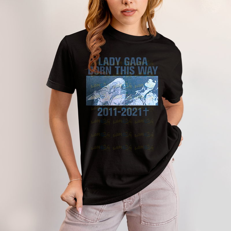 Camiseta Algodão Unissex Tshirt Lady Gaga Born This Way 2011 - 2021