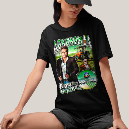 Camiseta Algodão Unissex T shirt - Agronomia Meme rapaz depende leonardo globo rural