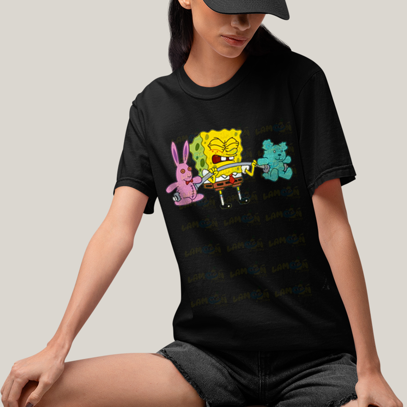 Camiseta Algodão Unissex T shirt Academia Bob Esponja
