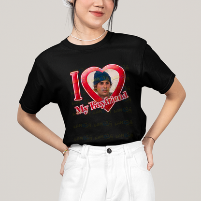 Camiseta Algodão Unissex T shirt Justin Bieber I Love my Boyfriend