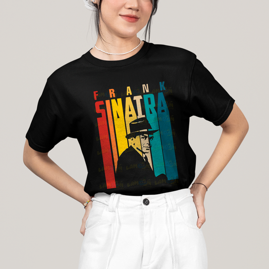 Camiseta Algodão Unissex T shirt Frank Sinatra colorido