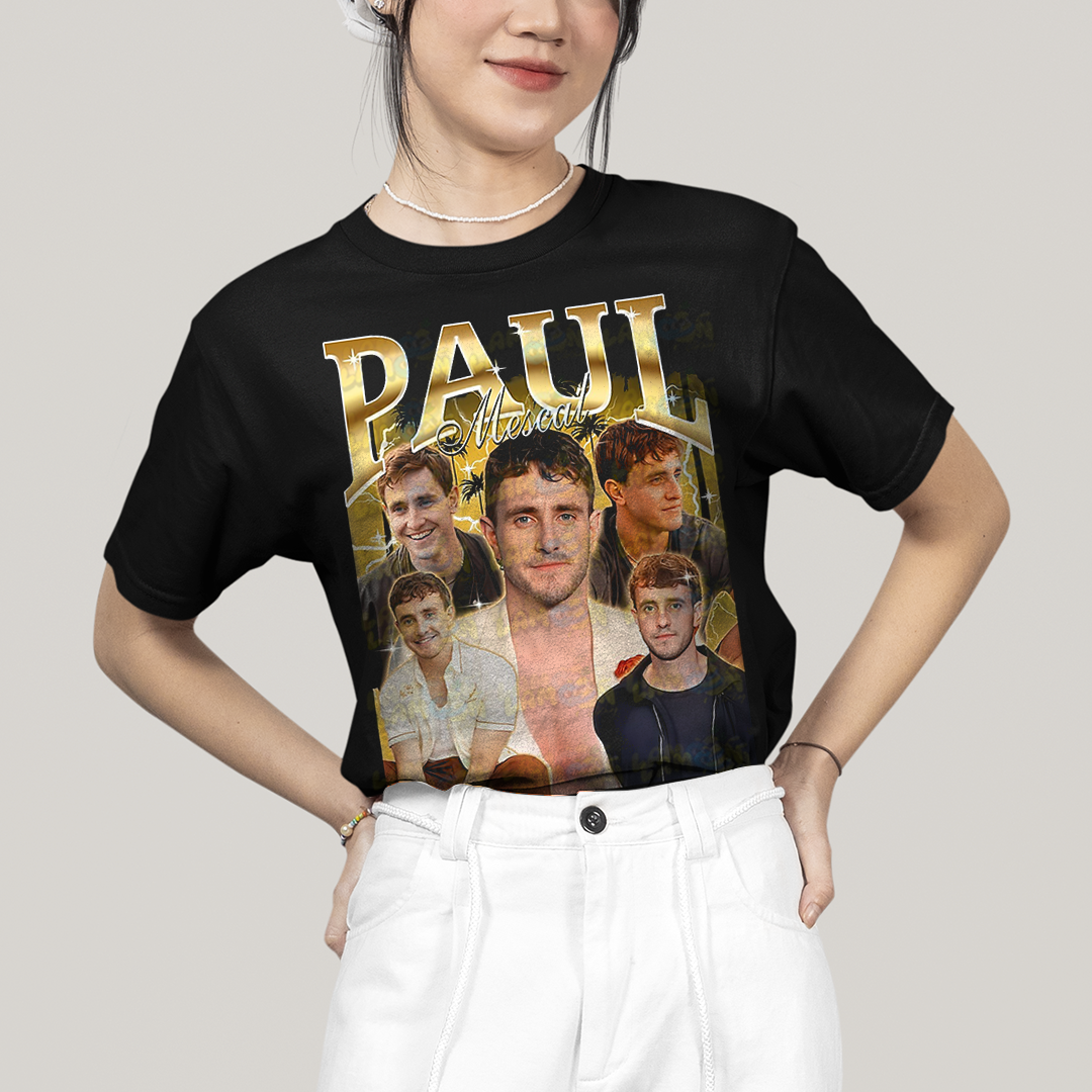 Camiseta Algodão Unissex T shirt - Paul Mescal Dourado