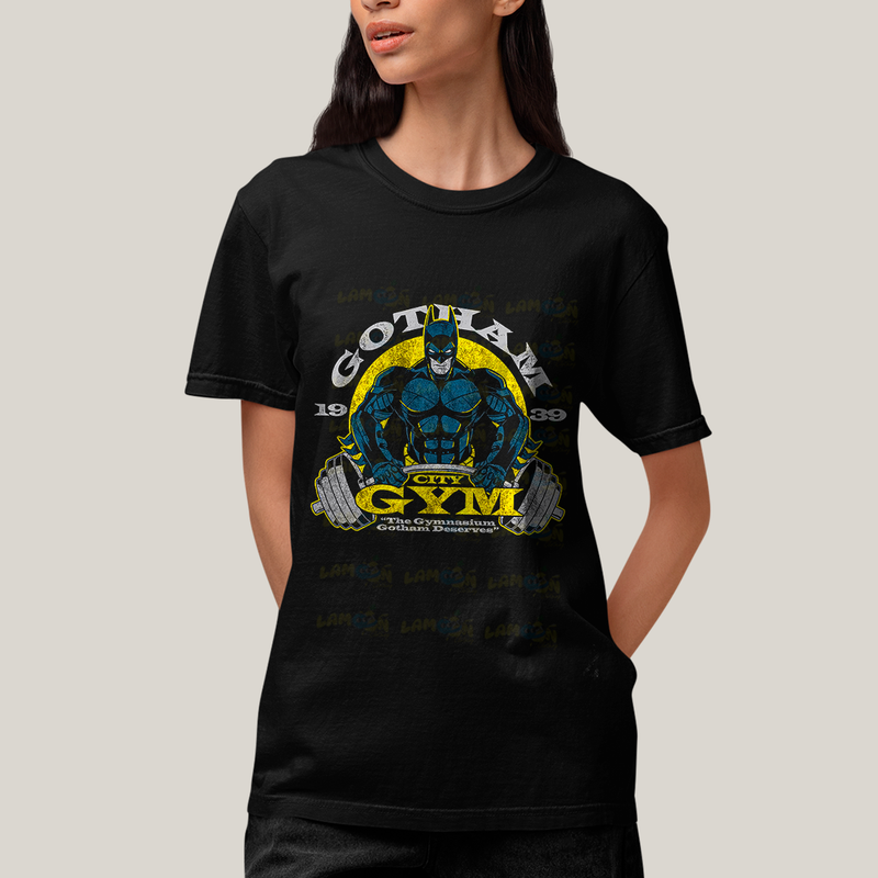 Camiseta Algodão Unissex T shirt Batman Gotham City Gym