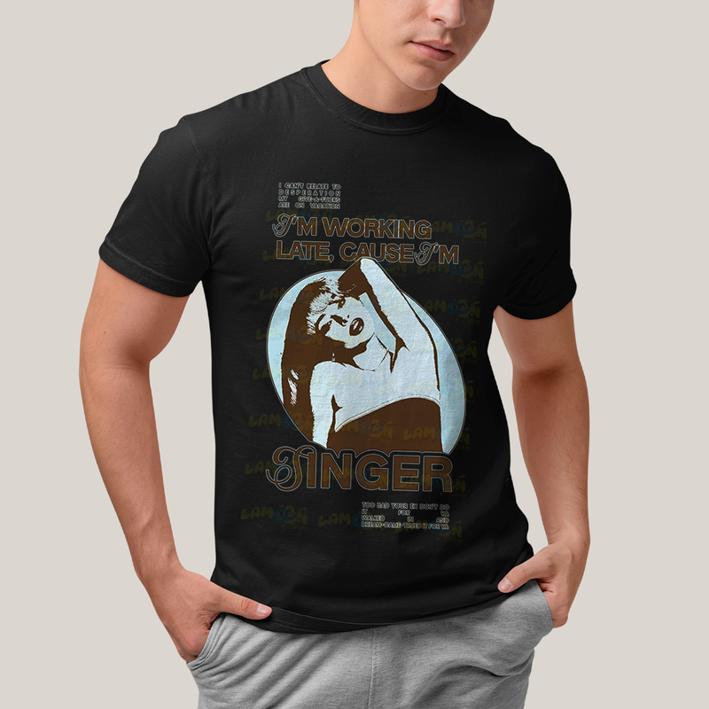 Camiseta Algodão Unissex T shirt Sabrina Carpenter Singer marrom