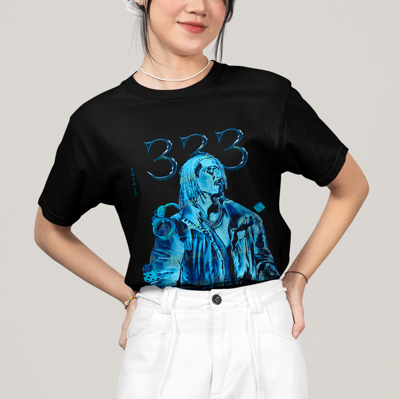 Camiseta Algodão Unissex T shirt - Matue 333 5 cantor trap azul hip hop