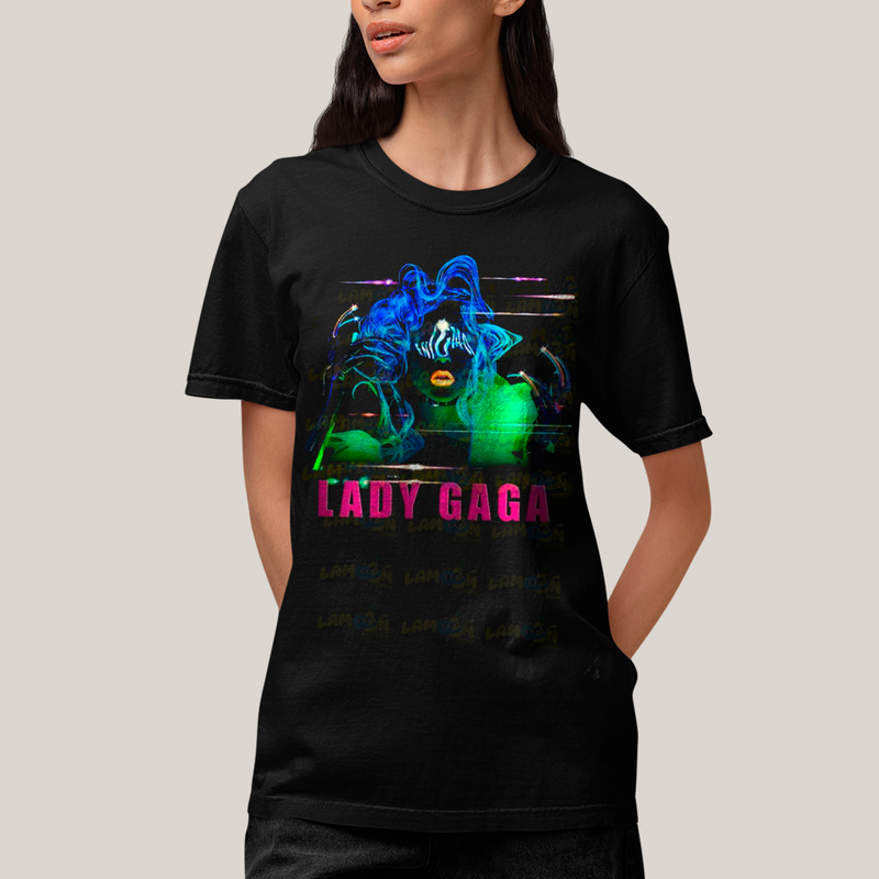 Camiseta Algodão Unissex Tshirt Lady Gaga Enigma