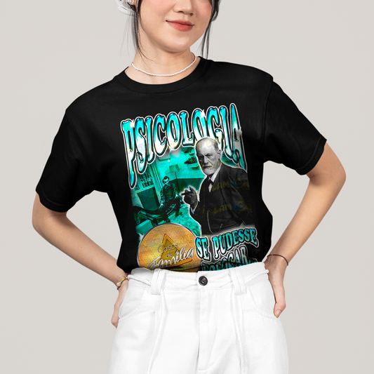 Camiseta Algodão Unissex T shirt - Psicologia Freud Casos de Família Meme