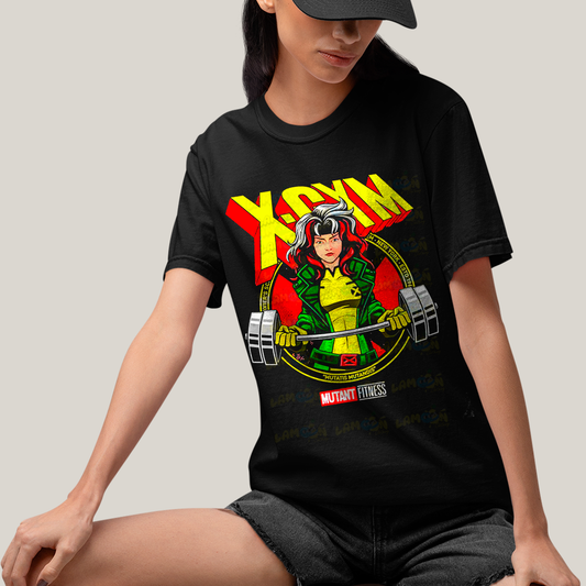 Camiseta Algodão Unissex T shirt - Vampira X Gym Mutant Fitness x men marvel academia