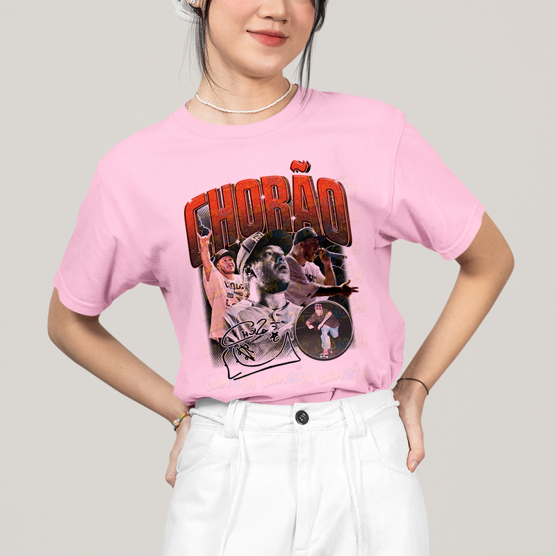 Camiseta Algodão Unissex T shirt Graphic Tee Charlie Brown Jr Chorão Vermelho