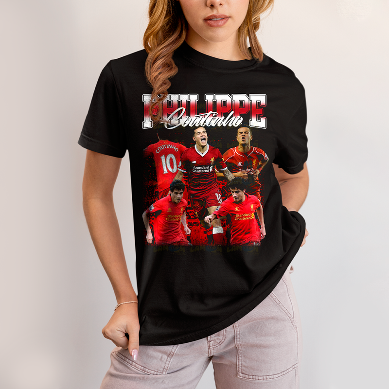 Camiseta Algodão Unissex Tshirt Philippe Coutinho Liverpool