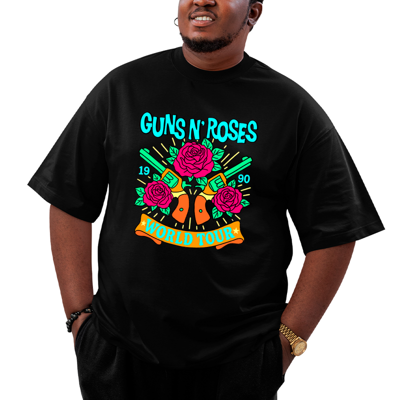 Camiseta Plus SIze Roses Banda World Tour 1990