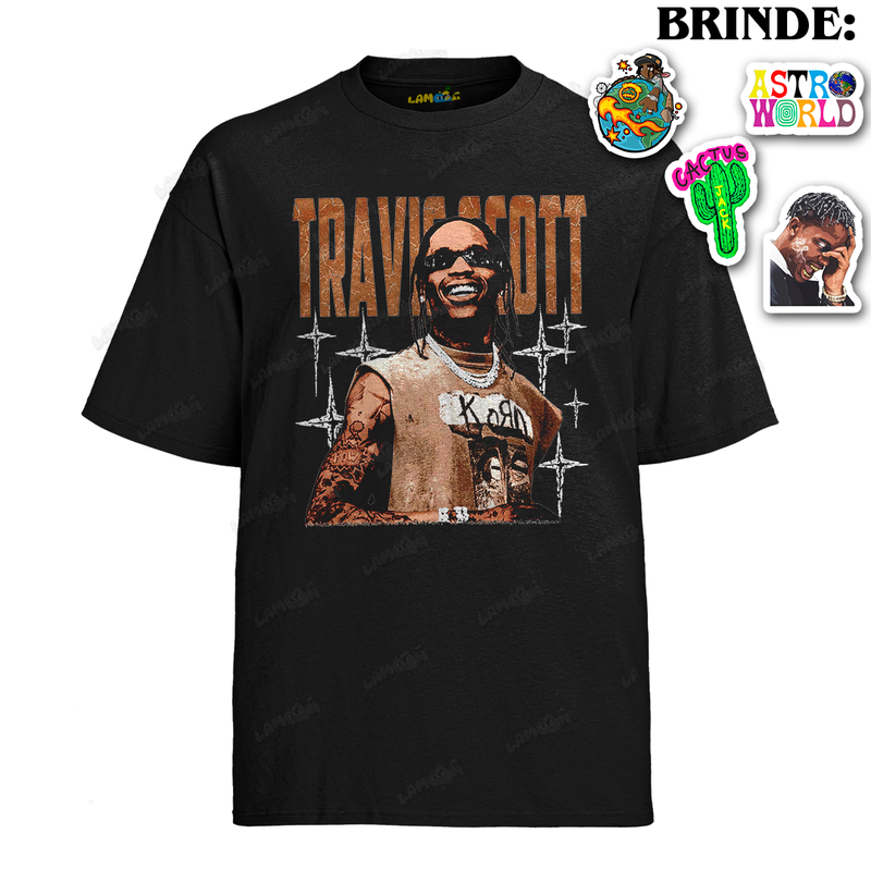 Camiseta Algodão Travis Scott de Regata
