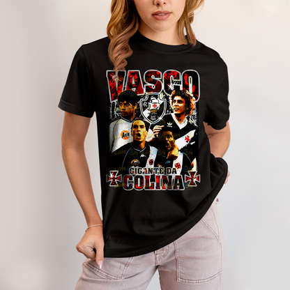 Camiseta Algodão Unissex T Shirt Vasco Gigante da Colina Romario Edmundo Gama
