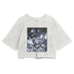 Cropped Oversized Algodão Justin Bieber Swag Black White