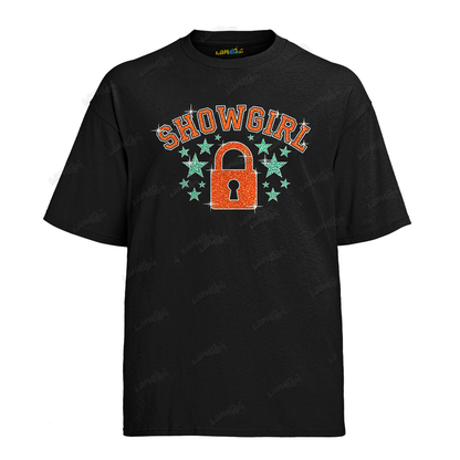 Camiseta Algodão Taylor Swift Showgirl Cadeado