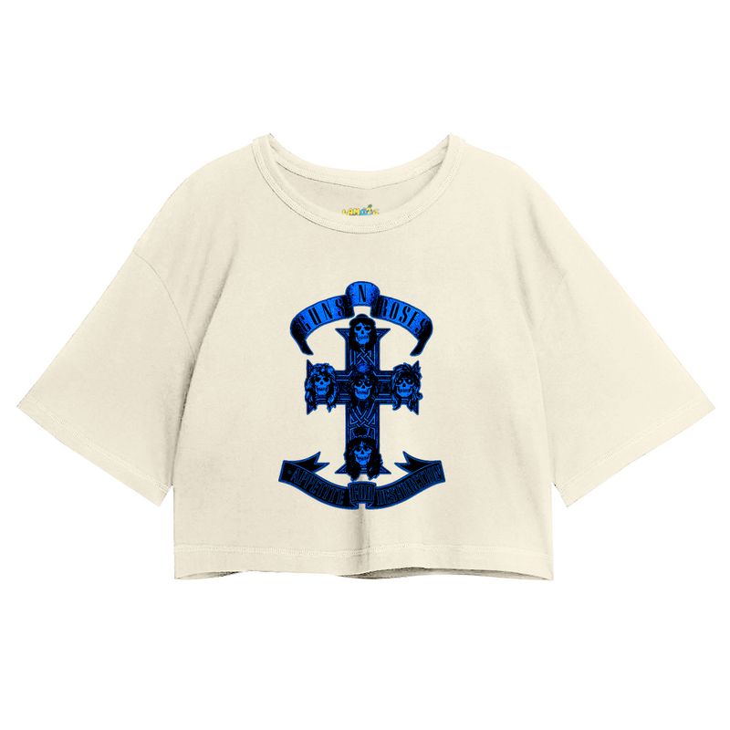 Cropped Oversized Roses Banda Appetite For Destruction