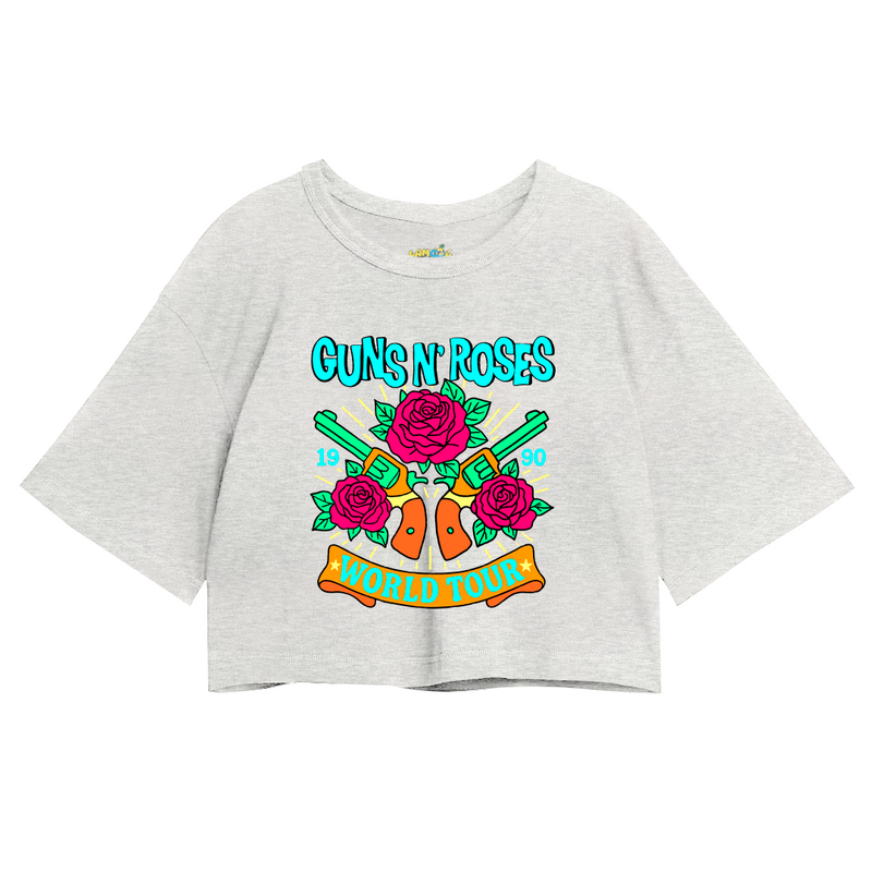 Cropped Oversized Roses Banda World Tour 1990