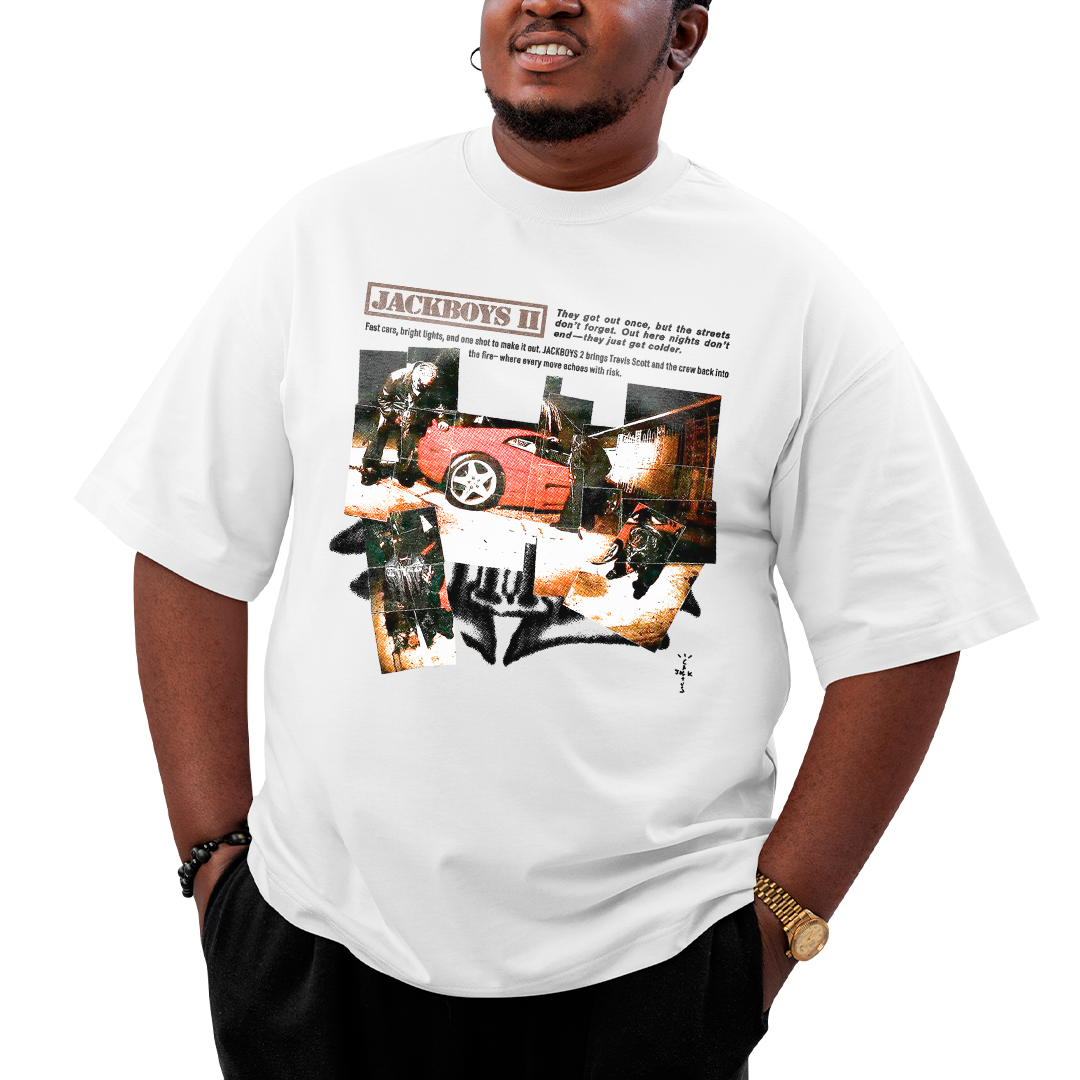 Camiseta Plus Size Algodão T shirt Travis Scott Jack Boys II