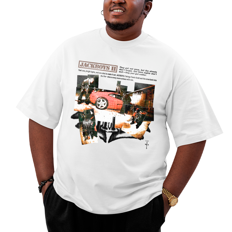 Camiseta Plus Size Algodão T shirt Travis Scott Jack Boys II