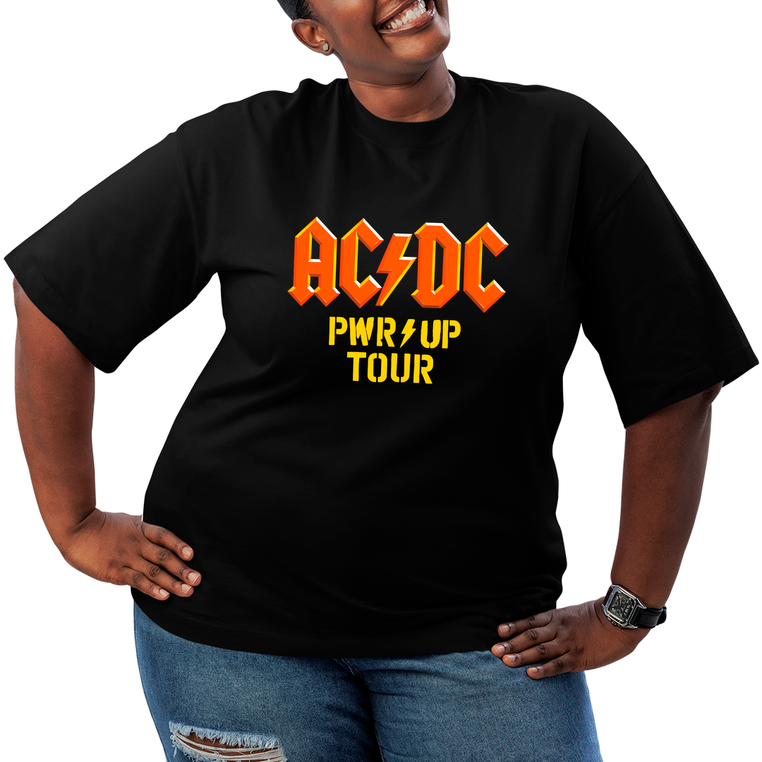 Camiseta Plus Size AC PWR World Tour 2026 Datas