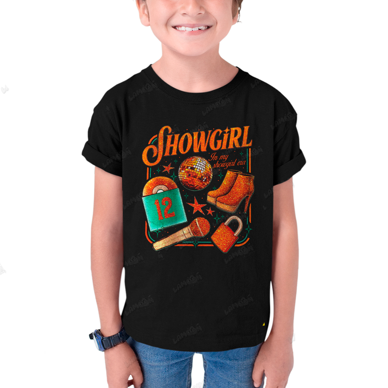 Camiseta Infantil Algodão Taylor Swift Showgirl 12