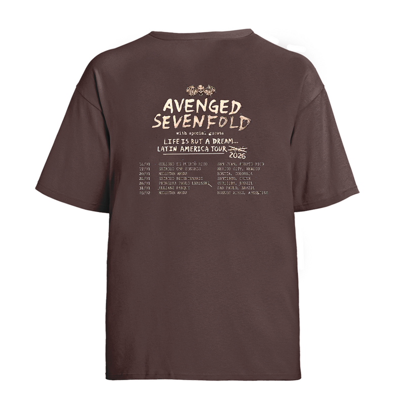 Camiseta Avenged Seven Fold Latin America Tour 2026 FC