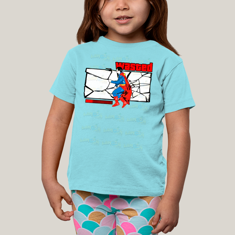 Camiseta Infantil Algodão Unissex T shirt Superman Wasted