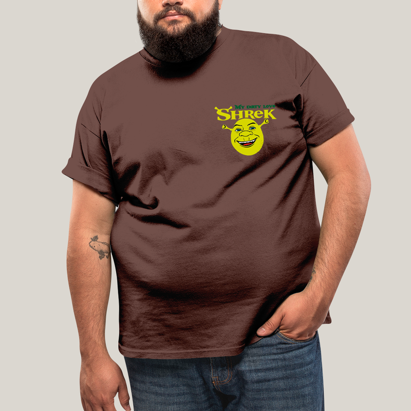Camisa Algodão Unissex T shirt PLus Size Shrek & Fiona BFF ou casal FC