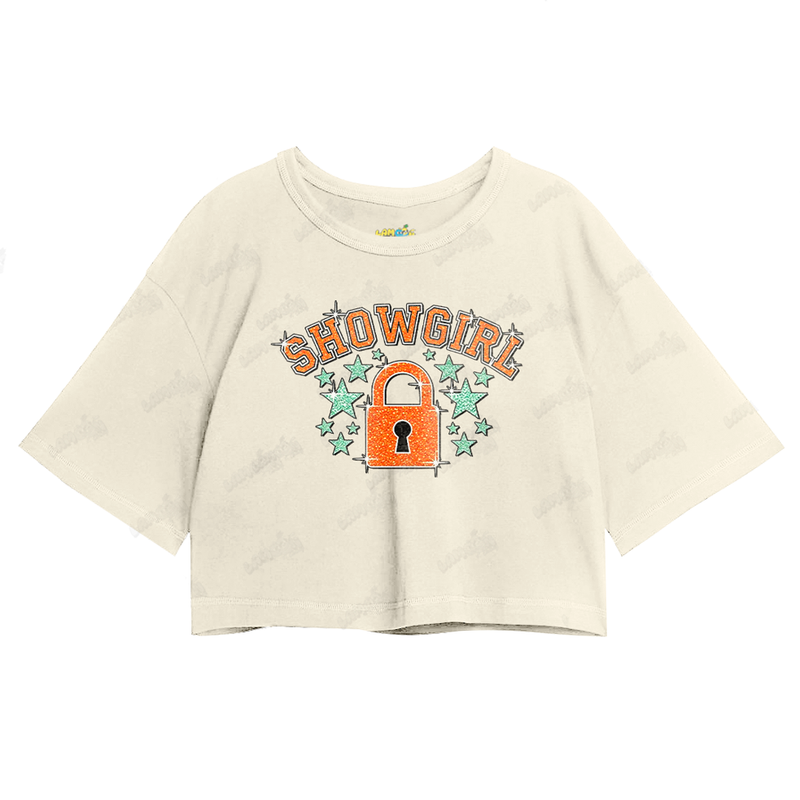 Cropped Oversized Algodão Taylor Swift Showgirl Cadeado