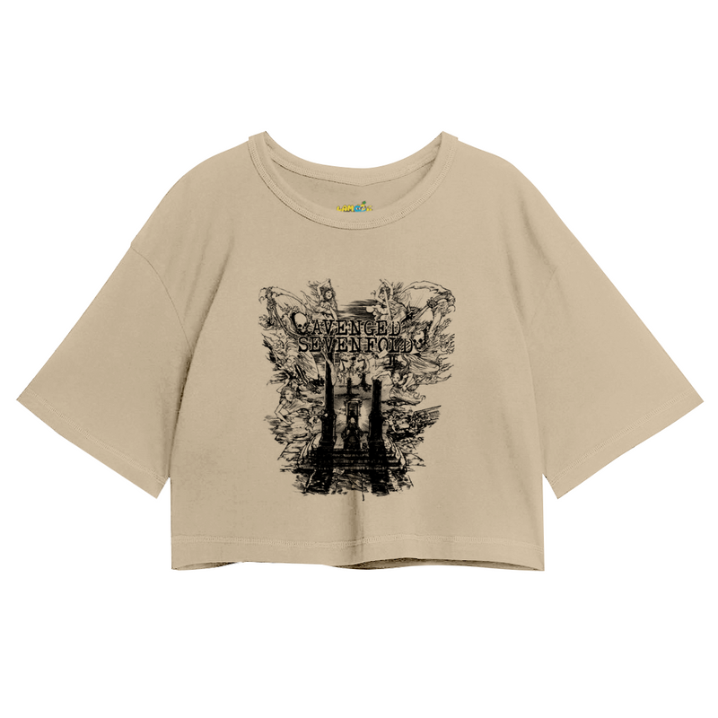 Cropped Oversized Avenged Seven Fold Caveira