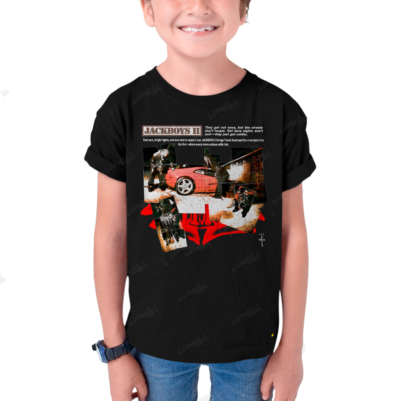 Camiseta Infantil Algodão T shirt Travis Scott Jack Boys II