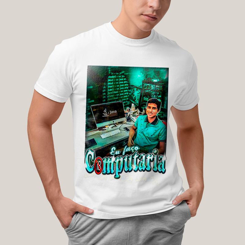 Camiseta Algodão Unissex T shirt - Eu Faço Computaria Matue Meme computação