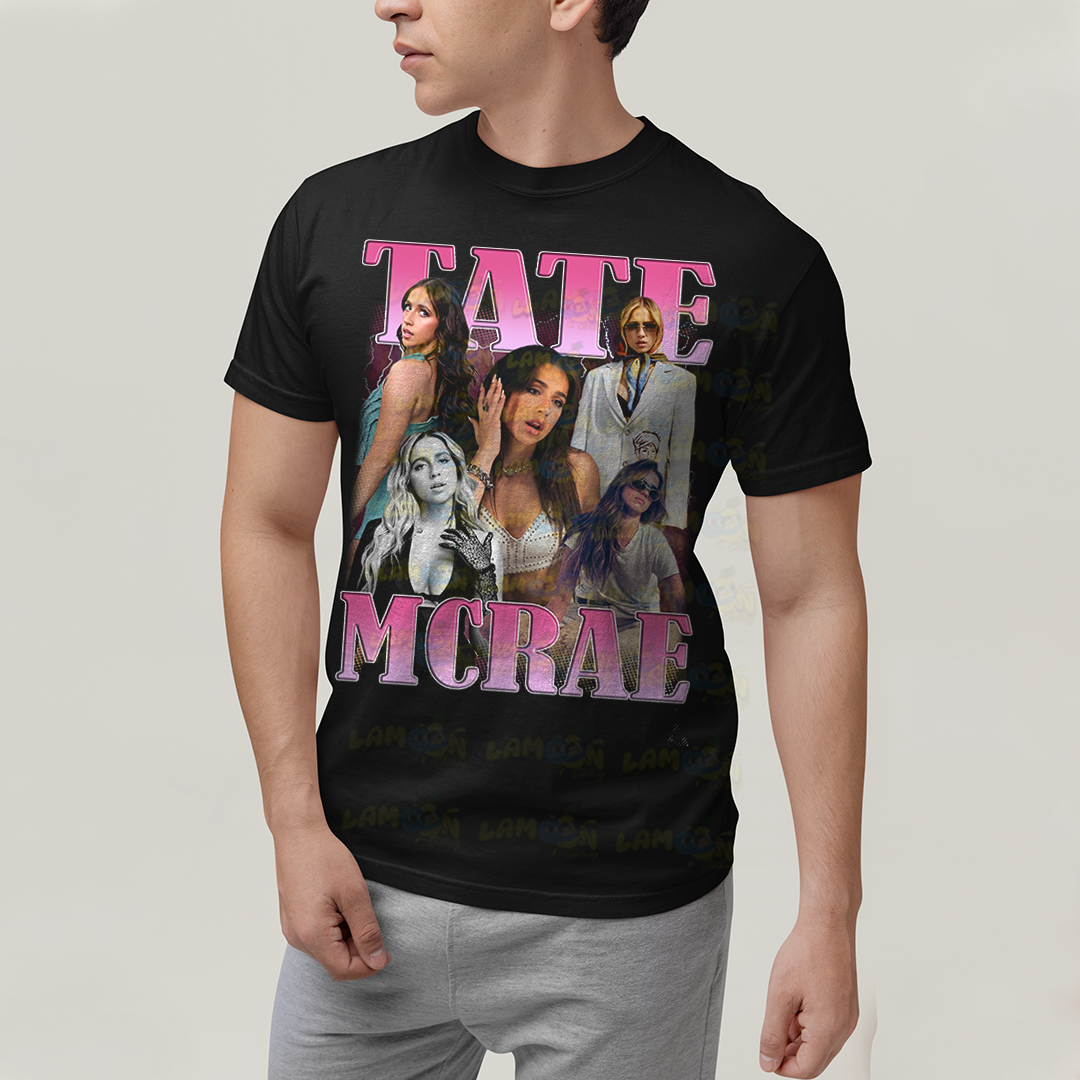 Camiseta Algodão Unissex T shirt Tate Mcrae Cantora pop rosa