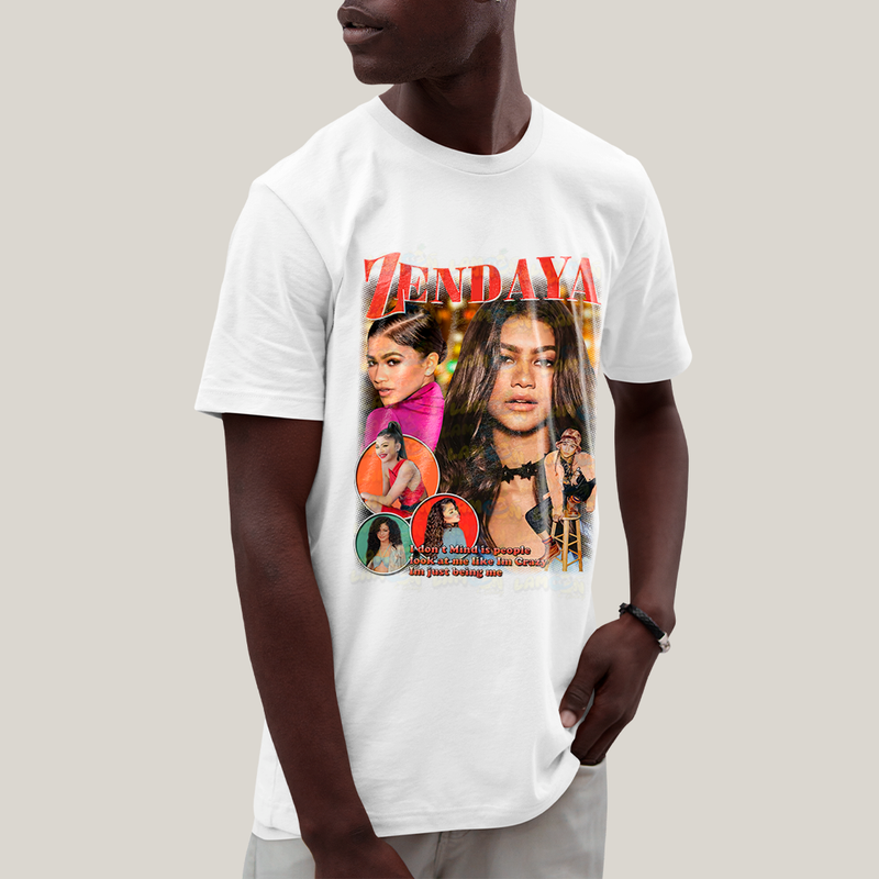 Camiseta Algodão Unissex T shirt Graphic Tee Zendaya