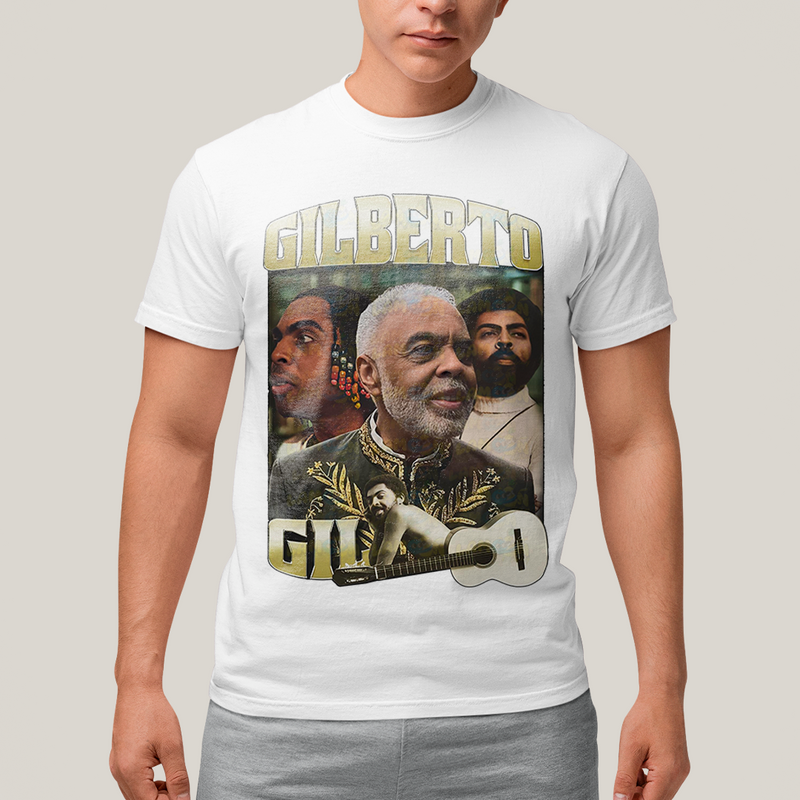 Camiseta Algodão Unissex T shirt - Gilberto GIl cantor brasileiro