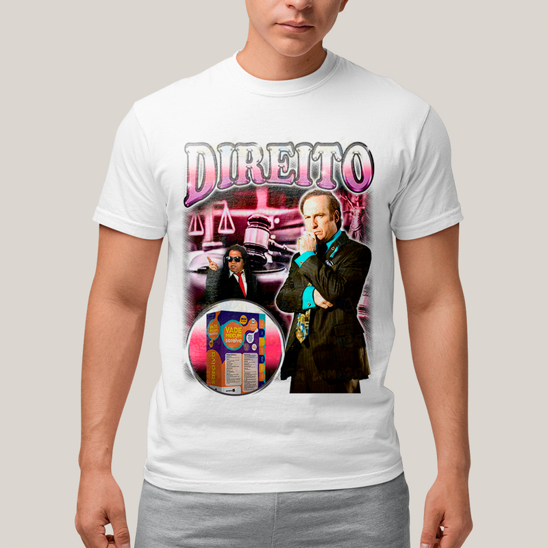 Camiseta Algodão Unissex T shirt- Direito