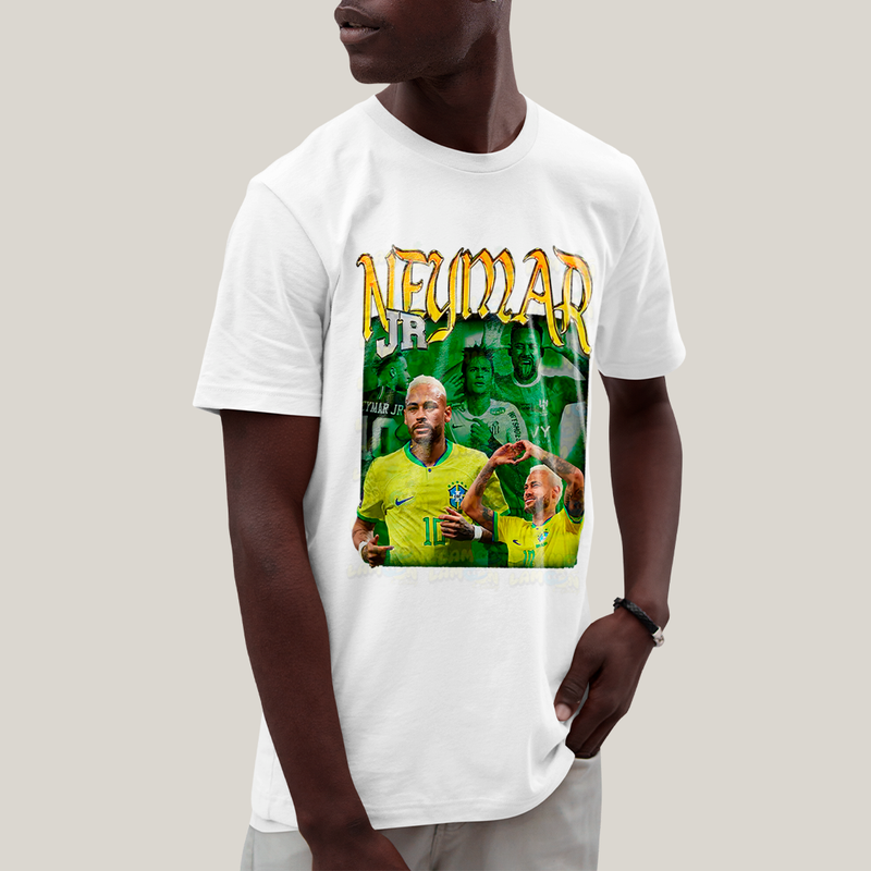 Camiseta Algodão Unissex T shirt GraphicTee Neymar Jr jogador de futebol