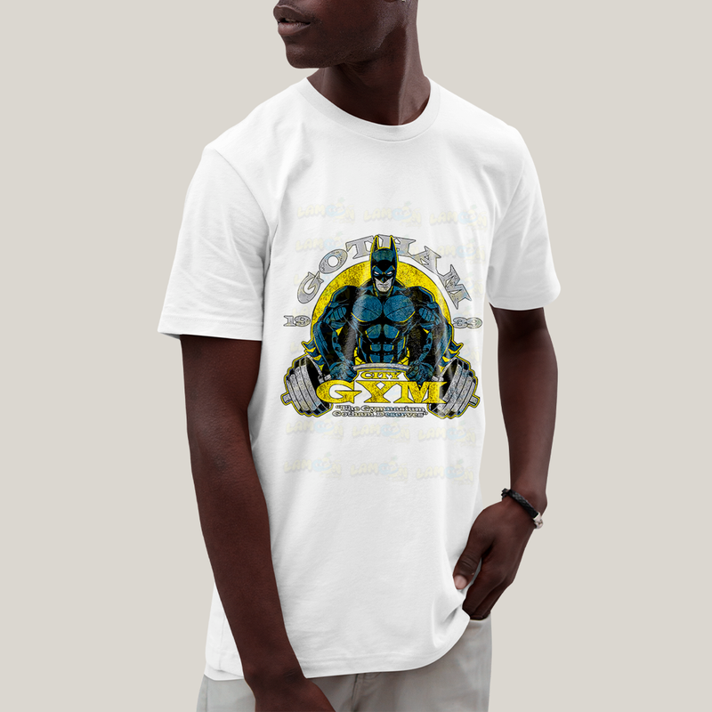 Camiseta Algodão Unissex T shirt Batman Gotham City Gym