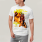 Camiseta Algodão Unissex T shirt Graphic Tee Tupac 2pac Shakur Amarelo