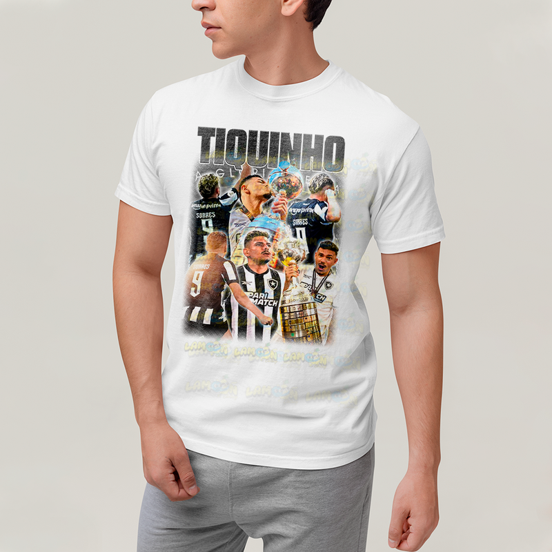 Camiseta Algodão Unissex T shirt Graphic Tee Tiquinho Botafogo