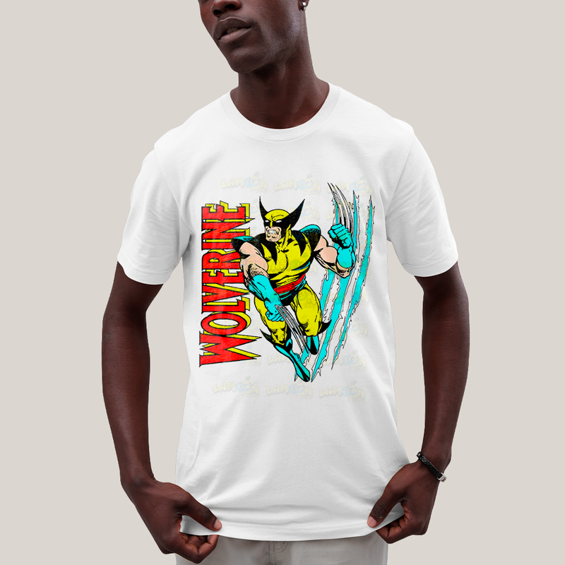 Camiseta Algodão Unissex T shirt - Wolverine Quadrinhos x men
