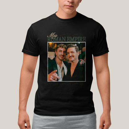 Camiseta Algodão Unissex T shirt Vintage Paul Mescal & Pedro Pascal My Roman Empire Quarteto fantástico