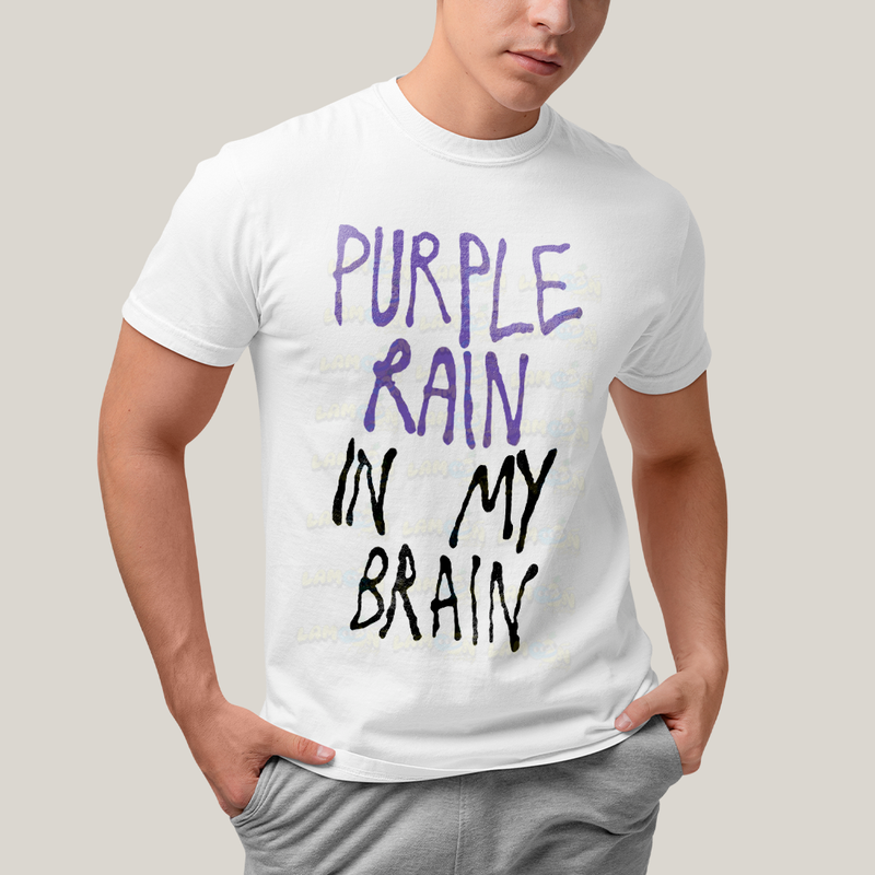 Camiseta Algodão Unissex Tshirt  Lady Gaga Purple Rain in My Brain