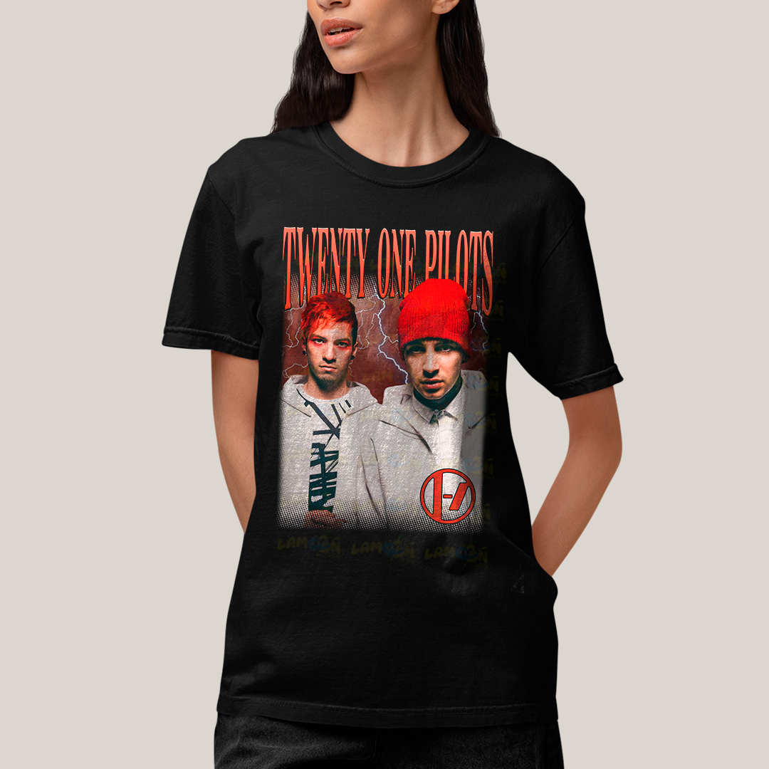Camiseta Algodão Unissex T shirt Graphic Tee Twenty One Pilots A Banda
