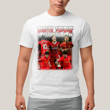 Camiseta Algodão Unissex Tshirt Philippe Coutinho Liverpool