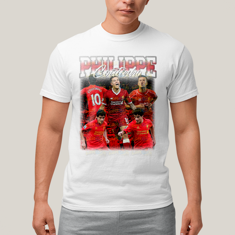Camiseta Algodão Unissex Tshirt Philippe Coutinho Liverpool